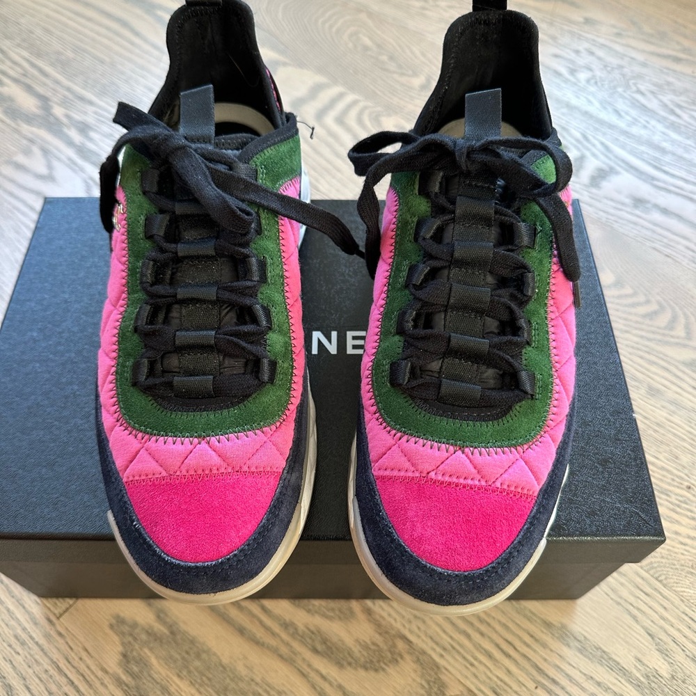 Chanel Pink and Green Women's Sneakers